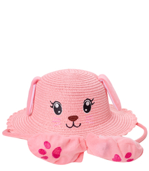 Children's hat with a dog's face and lifting ears