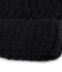 Warm women's beanie with pompom wave weave autumn winter hat 