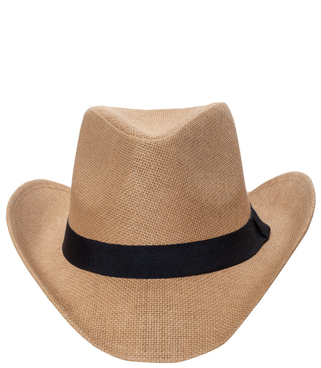 Men's cowboy hat with black strap