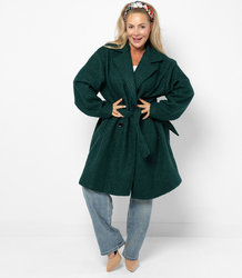 Women's TEDDY boucle fabric bear coat