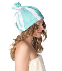 Tiered cotton sauna cap