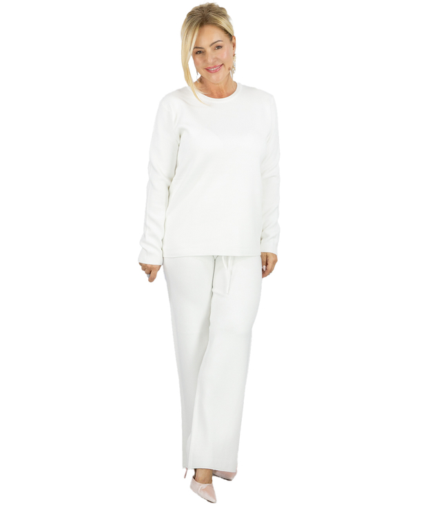 Dzianinowy zestaw dresowy z luźną bluzą i spodniami MARBELLA