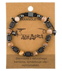 Men's bracelet with natural stones