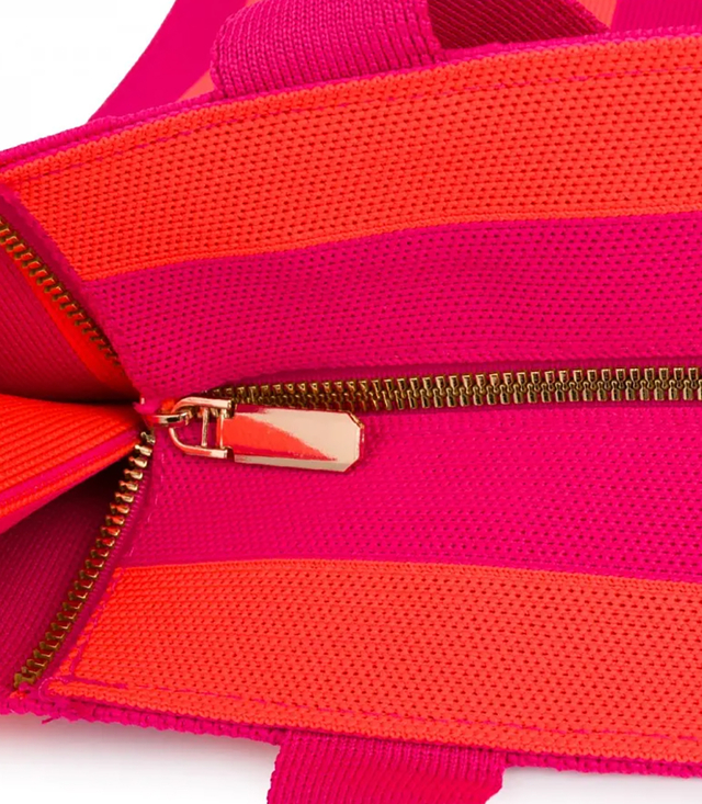 Shopper bag patterned large colorful shoulder bag with zipper 