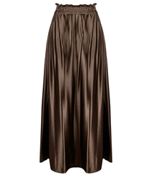 Long elegant satin skirt with a slit EWA