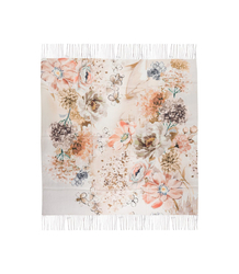 Women's scarf with floral pattern 100x100