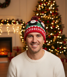 Winter Christmas hat with pom-pom - perfect for preze