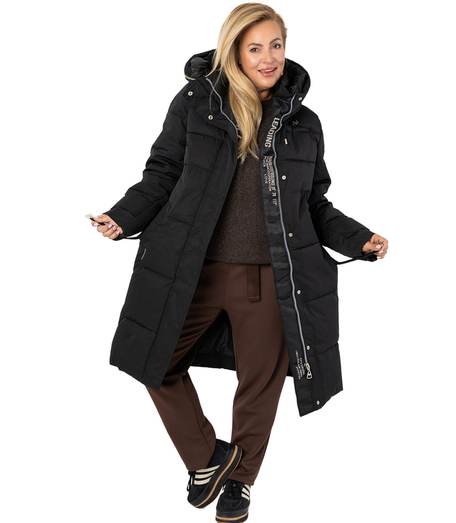 Long winter quilted coat warm jacket SUZANA