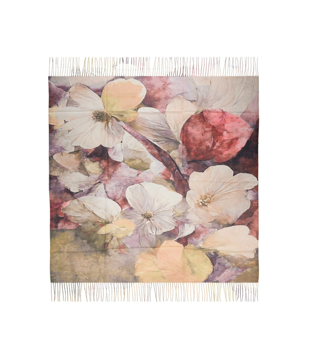 Kwiatowa chusta damska lekka – elegancka apaszka 100x100