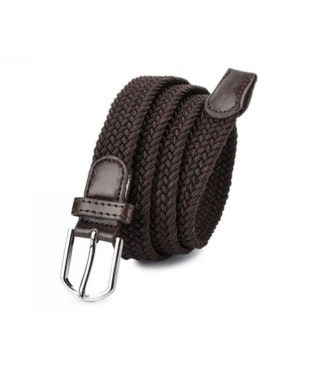 Rozciągliwy damski pasek 100x2,5 cm pleciona taśma elegancki