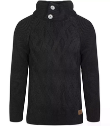 Men&#39;s Chunky Wool Turtleneck Braids Sweater