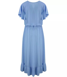 Envelope MAXI dress with Spanish frill