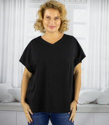 Blouse t-shirt with a heart neckline oversize Mela