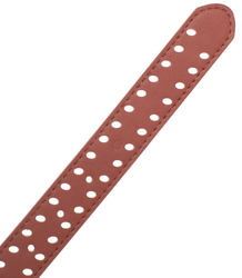 Women's eco leather belt with decorative holes 3 cm