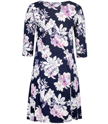 Spring PLUS SIZE SUZI blown-up floral midi dress