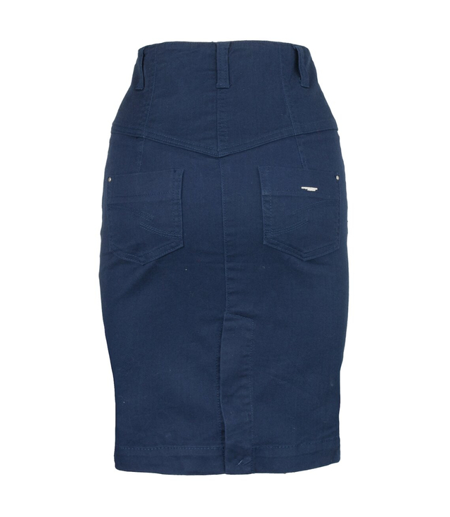 HIGH WAIST DENIM PENCIL SKIRT