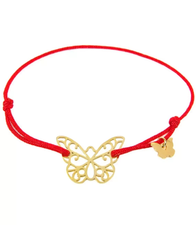 Adjustable shamballa butterflies bracelet