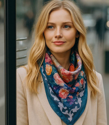 Elegant women's scarf with an insane 70x70 pattern