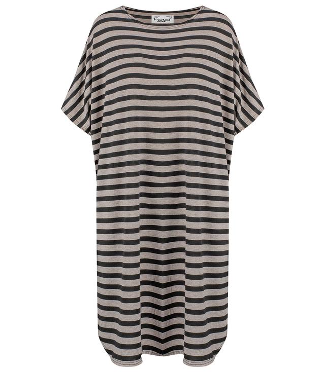 Sukienka tunika plus size w paski casual KALINDA
