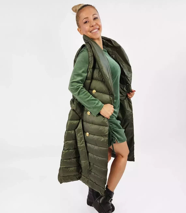 Quilted jacket coat sleeveless 4W1 FUR