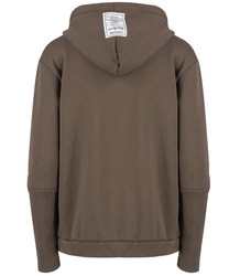 Warm women's short sweatshirt one-color basic with hood RENATA