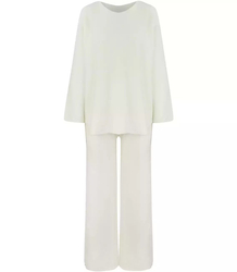 Sweater set tracksuit knit sweatshirt pants