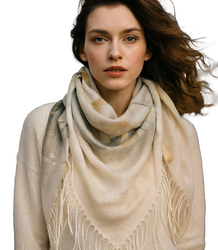 Women's floral pattern scarf 180x70