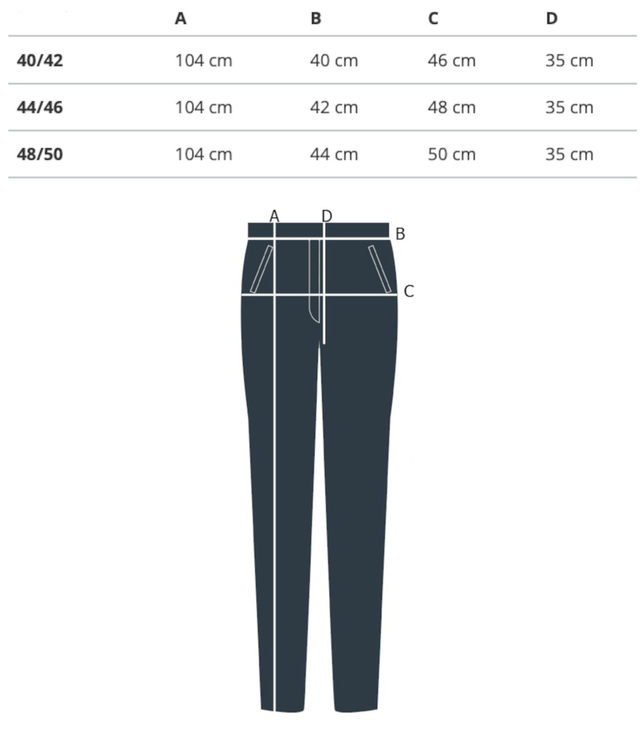 Elegant black women's pants with gold accents AGNES