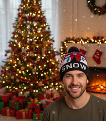 Winter Christmas hat with pom-pom - perfect for preze