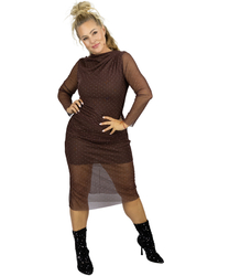 Fitted mesh dress with SHINE STAR crystals