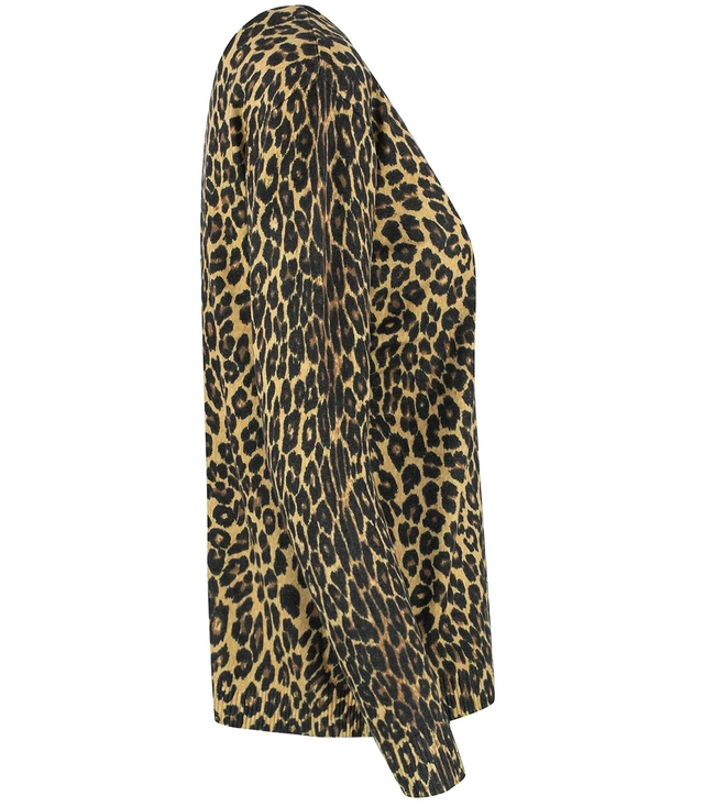 Klasyczny damski sweter w panterkę Elegancki VALERIA