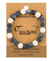 Bransoletka męska z naturalnych kamieni