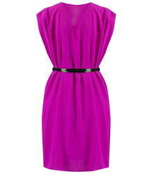 Loose dress with a belt and shoulder pads COSMO