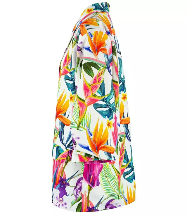 Loose-fitting flowers suit jacket