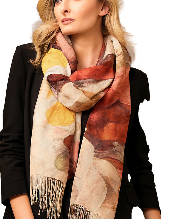 Women's floral pattern scarf 180x70