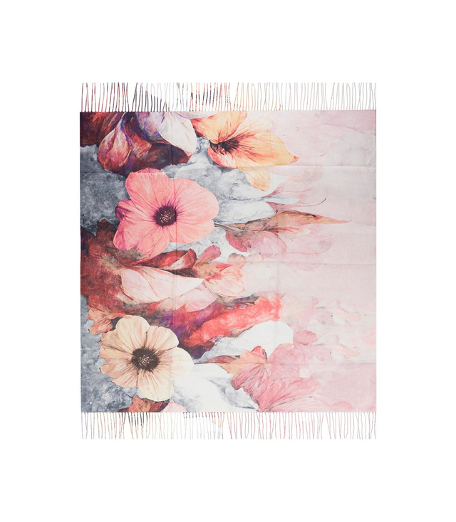 Women's scarf with floral pattern 100x100