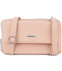 Small rectangular mini clutch bag, 2 compartments, 2 straps