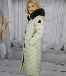 Long quilted winter warm coat with hood ARCTICA jacket