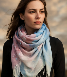 Women's floral pattern scarf 180x70