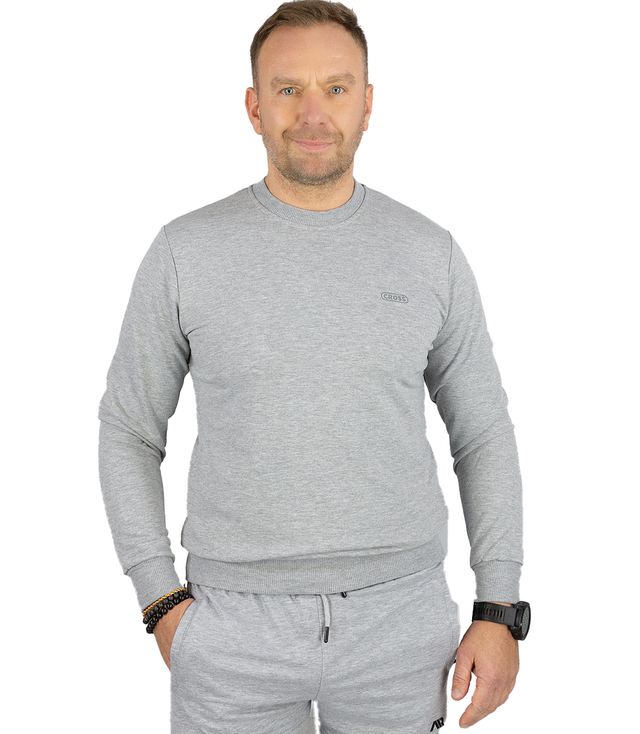 Męska bluza sportowa bez kaptura z małym odblaskiem