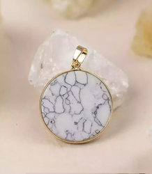 Pendant pendant with white howlite fitting