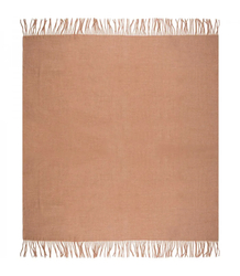 One-color shawl shlik scarf with fringe GRACE