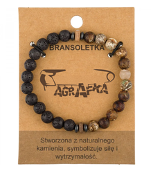 Men's bracelet with natural stones
