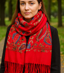 Women's scarf with floral ornament stylish