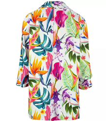 Loose-fitting flowers suit jacket
