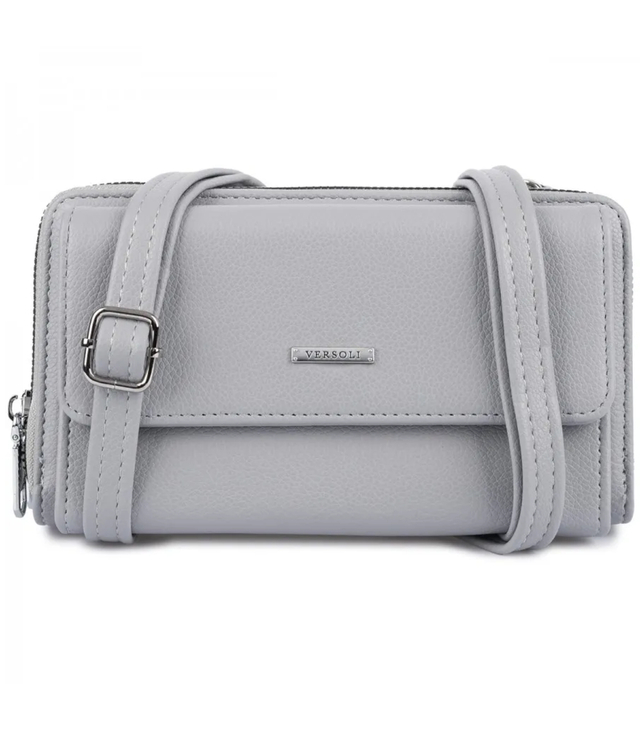 Small rectangular mini clutch bag, 2 compartments, 2 straps