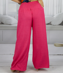 Loose women's palazzo pants wide leg high rise LENA