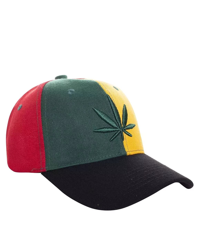 Iconic cap with a peak HERB EMBROIDERY RASTA