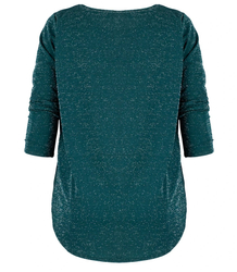 Elegant plus size blouse with shiny glitter thread JAIDA