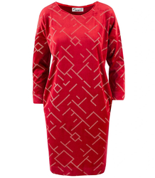 LILI velvet dress with a shiny midi bauble pattern